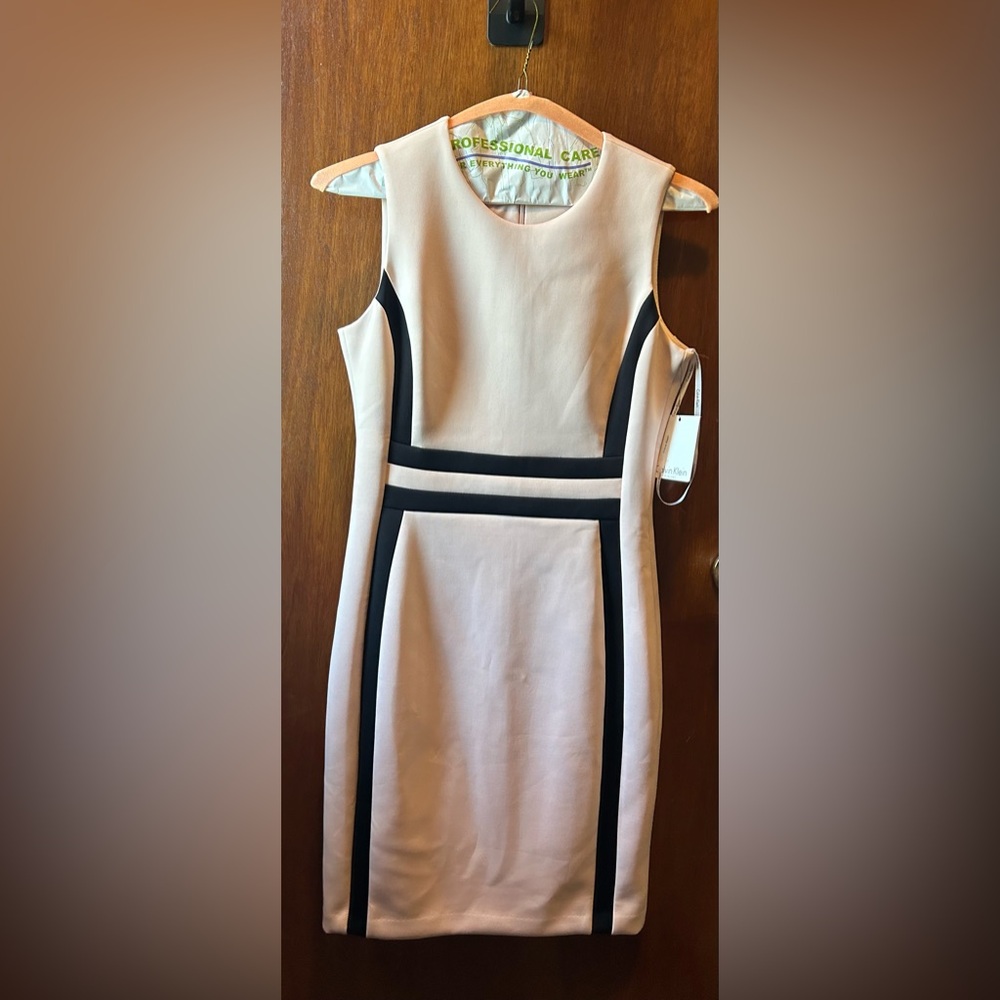 Calvin Klein Size 8 Pink and Black Dress WITH TAGS!